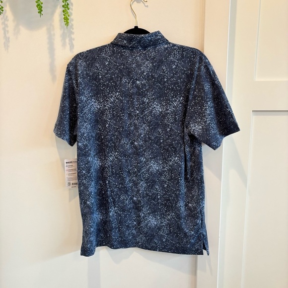 Jack Nicklaus NWT Palm Leaf Navy Blue Men's Golf Polo Size Small SPF 50 - Picture 7 of 10